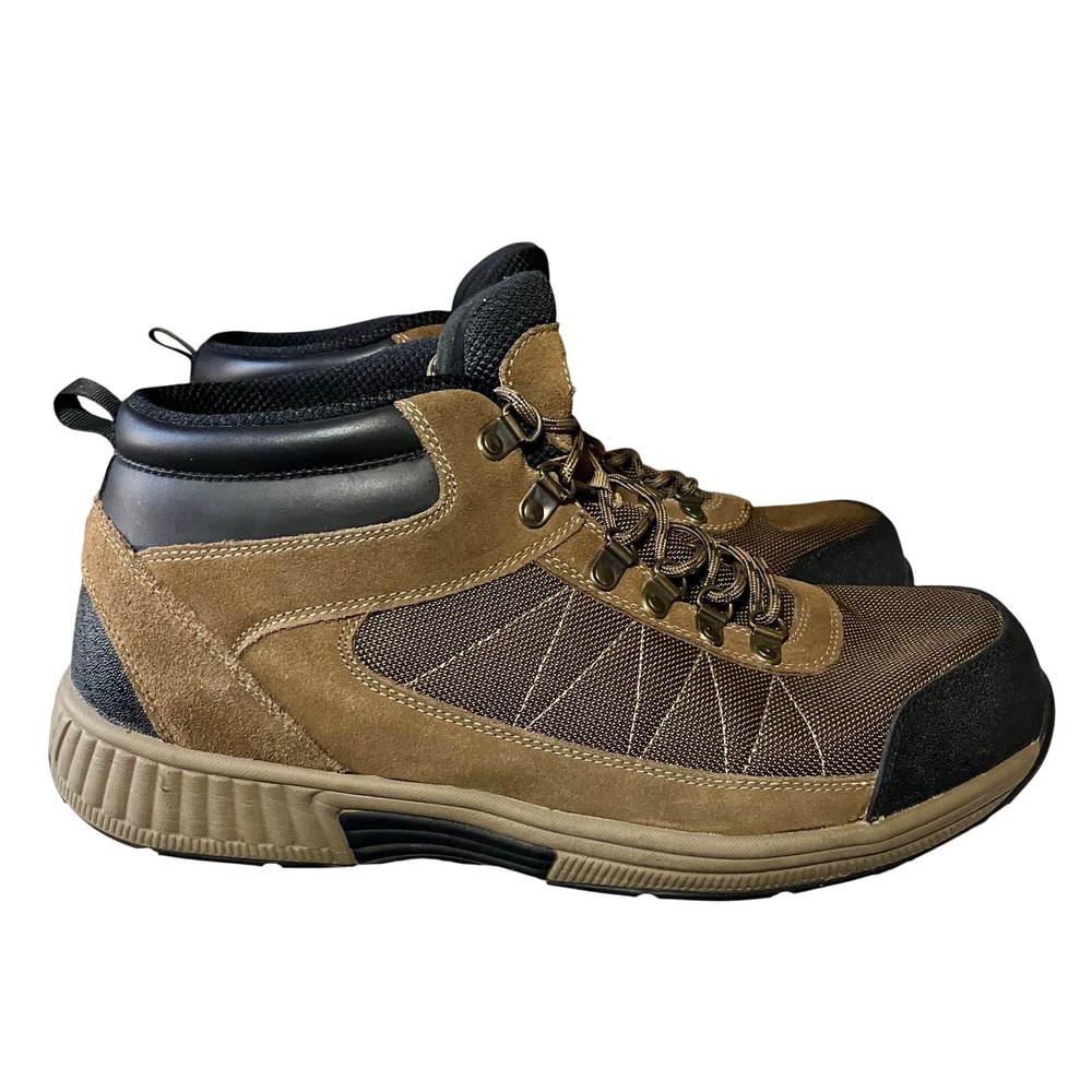 Orthofeet Mens Hiking Boots Brown Suede Extra Wide 4E Size 14